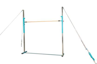 Single Rope Bar Horizontal Bars- WAG Style with Wood Veneered Fibreglass Rail ...
